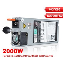 잘테스트 된 2000W PSU D2000E-S2 0XYK93 DELL R840 R740XD T640 서버 EPP 스위칭 전원 공급 장치 A, 01 2000W