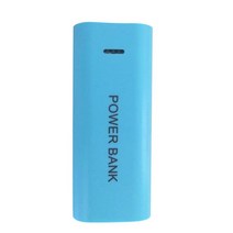 파워뱅크 자작배터리 캠핑용배터리 휴대용 2x18650 USB 보조베터리 배터리 상자 DIY 외부 5V 충전기 케이스, 02 Blue