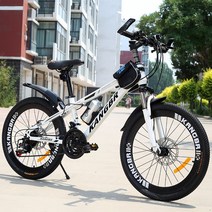 쇼핑타임 해외직구 청소년용 26인치 24단 산악 MTB 팻바이크 서스펜션(국내착불배송&사은품 증정), 20인치, 21단, 블루