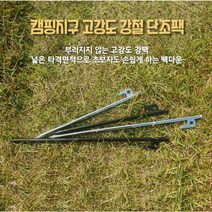 고강도 강철 단조팩 캠핑지구 텐트팩 타프팩 캠핑팩 지주팩 20cm 30cm 40cm 텐트팩 타프팩, 크롬 40
