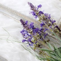 네추럴 잉글리쉬 감성 라벤다 조화 부케 꽃다발, 롱가지퍼플