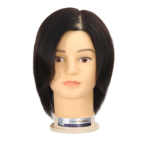 비너스가발 100%인모 12인치 맨즈 커트연습용통가발 블랙, 100%인모 12인치(남자가발)