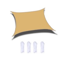 옥외 차양 직사각형 초 차양 정사각형 방수포 스크린 자동차 정원 발코니 캠핑을 위한 방수 차광 캔버스 텐트, 1x1m, 02 Sandy yellow