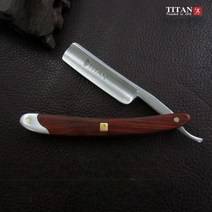 타이탄 바버샵 클래식 면도기 일자 수동 전문 이발소 미용실 칼날 눈썹 면도칼 고급 세트, 블러드우드알루미늄헤드면도기세트(상세페이지 참고