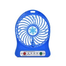 Xiaomi-휴대용 미니 팬 에어 쿨러 배터리 작동 USB 충전 데스크탑 3 모드 속도 조절, 02 blue fan