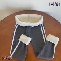 여성 가을겨울 옆선 스트라이프 트레이닝 기모 레깅스 츄리닝 바지