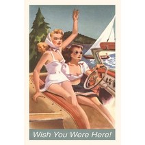 (영문도서) Vintage Journal Women in a Speedboat Travel Poster Paperback, Found Image Press, English, 9781648111532