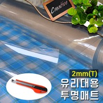 데코리아 유리대용 투명식탁매트 아스테이지 (두께)2mm x (폭)900m x (길이)1.5m, (T)2mm x (W)900m x (L)1.5m