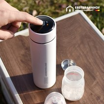 온도체크 LED패널 미니텀블러 보온보냉 물병 SUS304 미니보온병, 에스테반호프 스마트텀블러500ml(블랙)