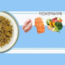 입짧은 강아지 사료에 섞어주는 국내산화식 PUG 좋은, 연어 야채 3팩