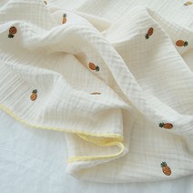 슬로우고 파인애플 거즈 블랭킷 2중직 여름용 유아 담요