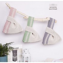 요즘뜨는 인테리어 마크라메 손가방 토트백 만들기 4컬러 제작영상무료제공, 그레이