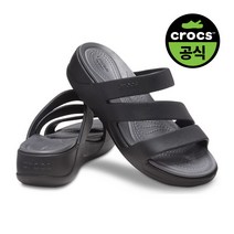 [크록스] 공식 여성 CROCS BOCA STRAPPY WEDGE W BK (23SWSD2