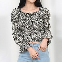 그저그녀 WB6044 210 호피 블라우스