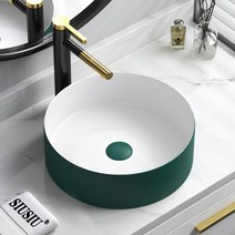 건식 탑볼 세면대 욕실 세면볼 원형 카운터 미용실 미니 새면대, 361x361x115 세면대 수전제외