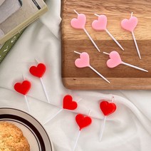 [당일배송] 하피블리 생일초 케이크초, 05. 하트초 5P, 핑크, 단품