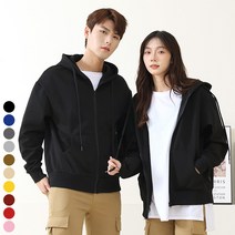 텐클로 빅사이즈 (90~140인치) 남녀공용 오버핏 기모 안감 후드집업