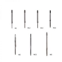 M1 부터 M3.5 까지 다양한 크기 HSS 고속 강철 미터법 기계 플러그 나사 탭 도구, M2_2, 01M1.2