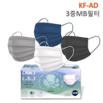 여름용 국산 식약처인증 덴탈마스크 비말차단 마스크 KF-AD 의약외품 대형 화이트 블랙 100매, 화이트 (KF-AD) 100매