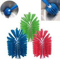 해썹 식품공장 탱크 배합용기 원형청소솔 헤드 청소브러쉬 세탁솔 쉬운청소 계단솔, 원형청소솔 헤드 빨강