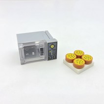 요고요 레고 호환 블록 미니모델 소품 커스텀 악세서리 가구 나무 정원 주방 놀이공원 피규어 디오라마, 47. 전자레인지