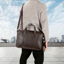 에이치플러스몰 클래식 가죽 서류가방 크로스백 브리프케이스 토트백