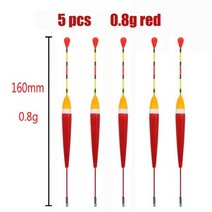 5/10 PCS/Lot 킹 플로트 태클 Boya Acesorios 7 스타일 사이즈 믹스 컬러 낚시 Bobbers 부표 Boia Flotteur Peche Pesca 물고기, 5 pieces 0.8 red