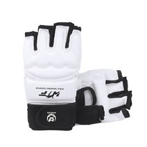 하프 핑거 파이트 복싱 글러브 가죽 보호대 MMA Boxeo Muay Thai 킥 미트 산다 가라테 샌드백, 05 XL, 01 White