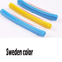 그릴뱃지 3Pcs 자동차 색 버클 그리드 전면 그릴 스트립 M 스티커 범퍼 트림 커버 볼 보 V90 S90 스타일, 02 Sweden COLOR_04 xc60