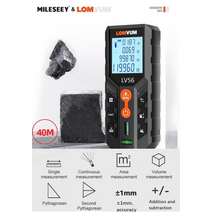 레이저 줄자 거리 측정기 전자줄자 수평기 Mileseey 휴대용 내장 배터리 미니 usb 충전 키 체인, lv56u-40m, 1개