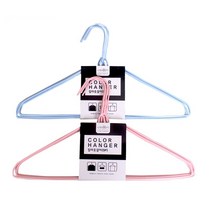 칼라 옷정리 철사 옷걸이 5P 바지걸이, 1, 핑크, 본상품선택