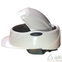 접이식 안전모 접는 통풍 건설 공사장 헬멧 근로자, H. 레드+보관 가방