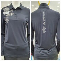 디즈니골프 여성용 SS 등이중포인트 카라티셔츠 DM1LTS001BK