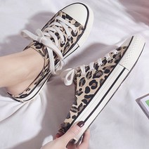 봄캔버스화 뮬 스니커즈 여성단화 슬립온 호피 레오파드 ZG9001