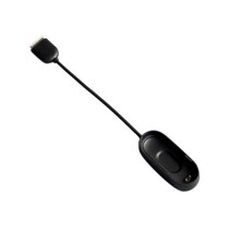 MI 밴드 용 USB 충전 케이블 4 교체 라인 충전기 어댑터 기장 MiBand 4 스마트 손목 스트랩 액세서리, 하나, 검정