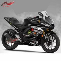 야마하 R3 풀 튜닝스티커 스크래치방지 필름 커스텀 DIY 데칼 카울 드레스업, D, 1개