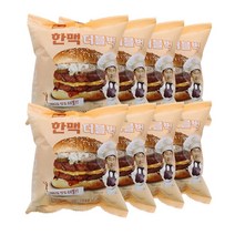 한맥 PC방 아침 먹거리 간식 더블벅 햄버거8봉, 1