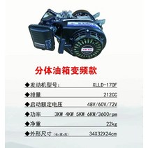 전기모터 고출력 농업용 농사 가솔린엔진 농사 발전기, 분할 연료 탱크  3000W(완전 자동)