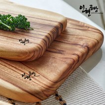 (명품도마) 인현공방 호주 캄포나무 라운드 통원목 도마S+도마L+도마받침/3종세트
