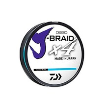 다이와 J-브레이드 X4 스풀 테스트 낚싯줄 65lb, Island Blue