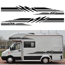 캠핑카 부품 카라반1 set 스트라이프 사이드 도어 바디 스트라이프 그래픽 스티커 데칼 diy 캠핑 보트, 반사 녹색, 엘 120x24cm, 1개