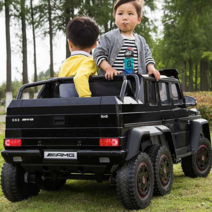 원격 벤츠 2인 전동차 4륜 원격 제어 성인 부모 탑승, 표준 흰색 사륜 구동