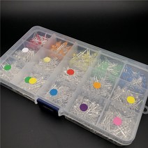 아두이노 키트 코딩 입문 교육 보드 점퍼선 3mm 5mm 15 색 조명 발광 다이오드 구색 키트 밝은 흰색 빨간, 02 F3 300pcs(Each 20pcs