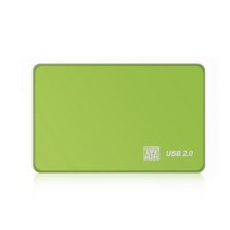 TISHRIC-외장 HD 케이스 2.5 HDD 케이스 SSD 외장 하드 드라이브 박스 인클로저 6Gbps 10 테라바이트 SATA to USB 3.0 디스크 어댑터, usb2.0 Green