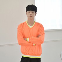 형광 바람막이 브이넥 티셔츠 4color (남여공용)