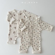 아기바디롬퍼 신생아 백일 6개월 돌 아기옷 올인원 우주복 와플면 긴발바디수트 문센룩