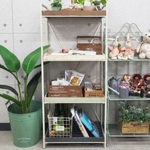 베란다 조립식가구 철제 펜트리장 4단선반 선반장 신발장 메탈랙 원룸가구 카페가구 테라스 빈티지