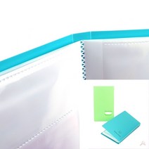 명함 케이스 BLUE GREEN 청록 쿠폰정리함 명암집 명함첩 명함함 명함케이스 카드지갑 명함북 카페쿠폰함 플라스틱명함케이스