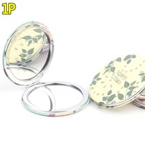 휴대용 접이식 원형 손거울 확대 거울 휴대용거울 공주손거울, 1개