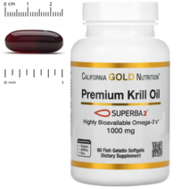 캘리포니아골드뉴트리션 프리미엄 크릴오일 1 000mg SUPERBA2 소프트젤 60정 2개월분